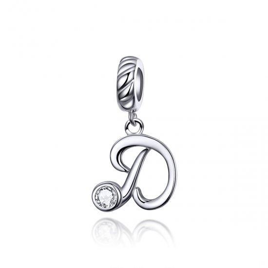 Charm Pendente Letra D estilo Pandora - SCC1183-D  Clique na imagem para fechar
