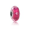 Charm berloques PANDORA Murano Coração Cereja