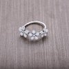 Daisies Anel PANDORA de Prata with white enamel - 190900EN12