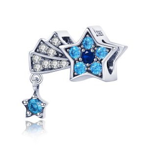 Charm Estrelas de joalheria de safira estilo Pandora - SCC912 Charm Estrelas de joalheria de safira estilo Pandora - SCC912