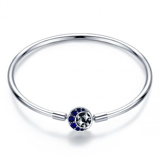 Bracelete estilo Pandora Rígido Céu estrelado - SCB080  Clique na imagem para fechar