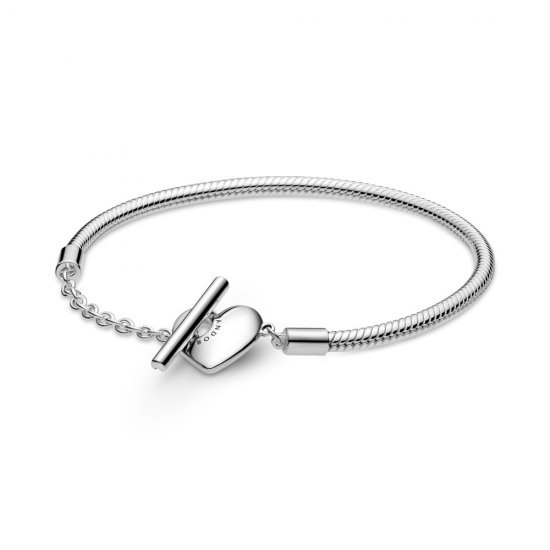 Pulseira com fecho em T Coração Pandora - 599285C00  Clique na imagem para fechar
