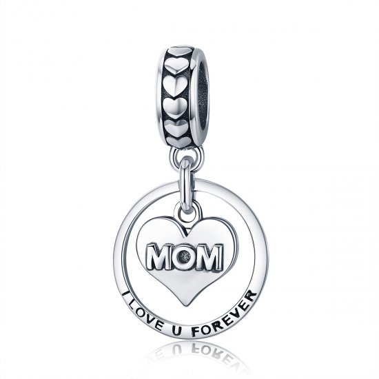 Charm Pendente Com amor, mãe estilo Pandora - SCC649  Clique na imagem para fechar