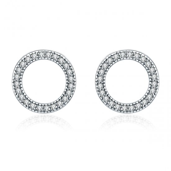 Brincos Petit Geometria Luz estilo Pandora - SCE417  Clique na imagem para fechar
