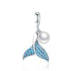 Charm Cauda de sereia frisada estilo Pandora - SCC877