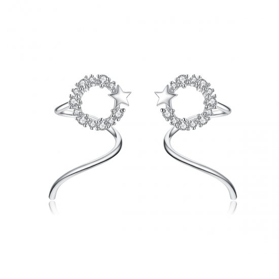 Brincos Petit Starlish estilo Pandora - SCE637  Clique na imagem para fechar