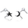 Brincos Petit Lua e estrela estilo Pandora - BSE387
