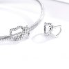 Charm Corações entrelaçados estilo Pandora - SCC1563