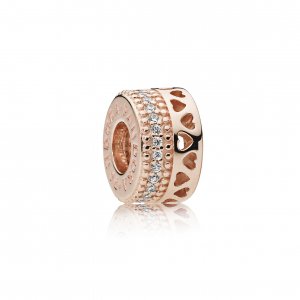 Separador ROSETM PANDORA Signature - Corações e Pavê - 787415CZ