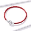 Pulseira de couro vermelho Pandora - BSB042