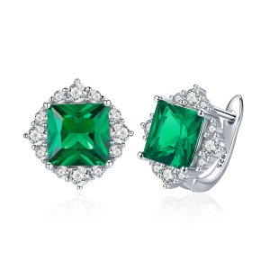 Brincos Petit Aurora Verde estilo Pandora - SCE540