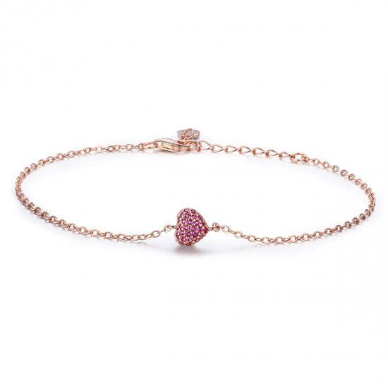 Pulseira Coração Elegante estilo Pandora - SCB050  Clique na imagem para fechar
