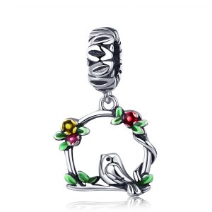 Charm Pendente Pássaro da primavera estilo Pandora - SCC645