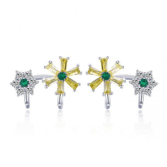 Brincos Petit Margarida estilo Pandora - SCE487  Clique na imagem para fechar
