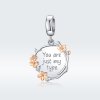 Charm Pendente Dois tons Você é apenas o meu tipo estilo Pandora - BSC147