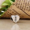 Charm berloques Pandora de prata Bota no coração