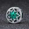 Charm Flocos de neve esmeralda românticos estilo Pandora - SCC308