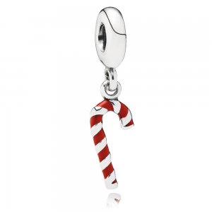 Charm PANDORA de Prata e Esmalte Doce de Natal - 791193EN09 Charm PANDORA de Prata e Esmalte Doce de Natal - 791193EN09