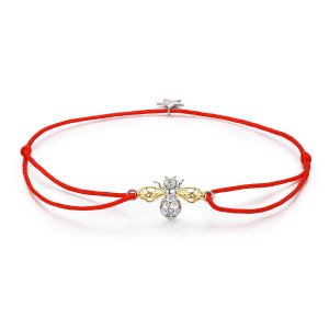 Pulseira de cordão Abelha estilo Pandora - SCB156