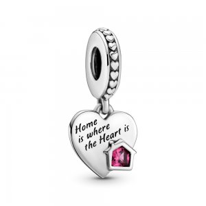 Charm Pendente De Coração Amo Meu Lar Pandora - 799324C01 Charm Pendente De Coração Amo Meu Lar Pandora - 799324C01