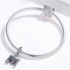 Charm Pendente Flor Letra M estilo Pandora - SCC1274