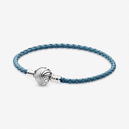 Bracelete Couro Concha Do Mar - Pandora Ocean  Clique na imagem para fechar