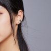 Brincos Petit Lua e estrela estilo Pandora - BSE387
