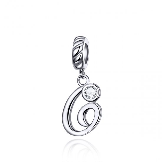 Charm Pendente Letra G estilo Pandora - SCC1183-G  Clique na imagem para fechar