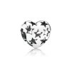 Charm berloques PANDORA Coração Estrelado - 791393 Charm berloques PANDORA Coração Estrelado - 791393