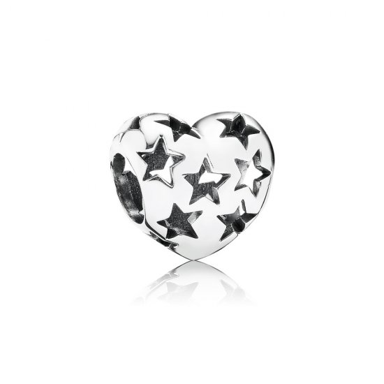 Charm berloques PANDORA Coração Estrelado - 791393  Clique na imagem para fechar