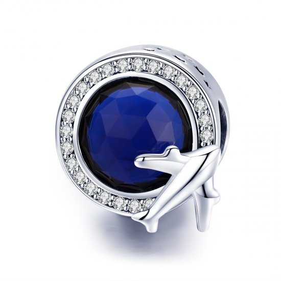 Charm Um sonho de viajar estilo Pandora - SCC895  Clique na imagem para fechar