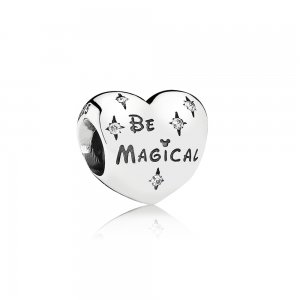 Charm berloques Pandora de prata Disney, Seja mágico Charm berloques Pandora de prata Disney, Seja mágico