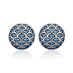 Brincos Petit Lenda do mar estilo Pandora - SCE239 Brincos Petit Lenda do mar estilo Pandora - SCE239