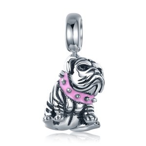 Charm Pendente Buldogues Ingleses estilo Pandora - SCC552 Charm Pendente Buldogues Ingleses estilo Pandora - SCC552