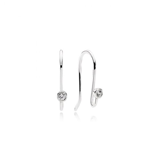 Brinco PANDORA Hoop De Prata Brilhante  Clique na imagem para fechar