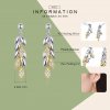 Brinco Dois tons Espiga De Trigo estilo Pandora - BSE025