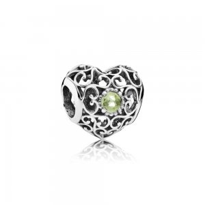 Charm berloques PANDORA Coração de Agosto - 791784PE