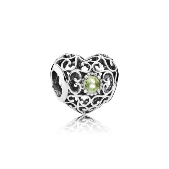 Charm berloques PANDORA Coração de Agosto - 791784PE  Clique na imagem para fechar