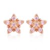 Brincos Petit Margarida rosa estilo Pandora Rose - BSE034