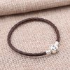 Bracelete PANDORA De Couro Castanha Com O Fecho