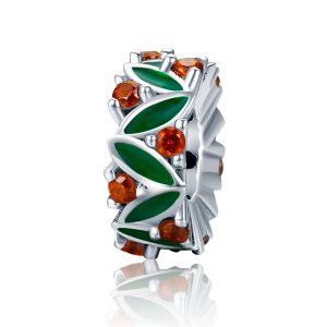 Separador Folhas de árvore de natal estilo Pandora - SCC317 Separador Folhas de árvore de natal estilo Pandora - SCC317