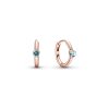 Brinco Argolas Paciência Azul Claro Huggie Pandora Rosa - 289304C02