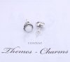 Brinco PANDORA de Prata Cristal de Rocha "Abril" - 290543BK