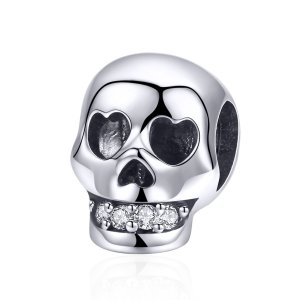 Charm Caveira Branca life Pandora - SCC965 Charm Caveira Branca life Pandora - SCC965