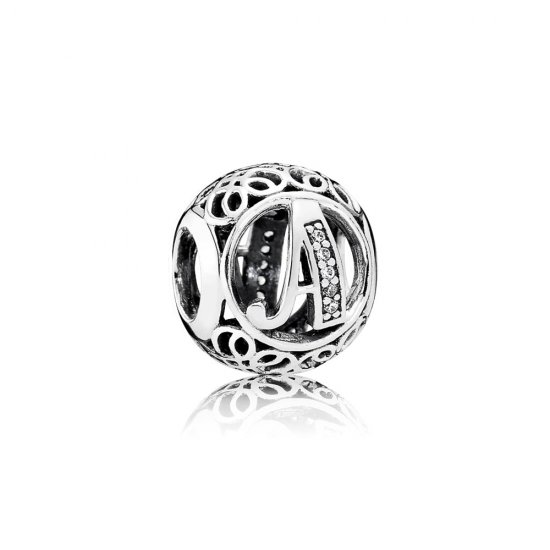 Charm berloques PANDORA Alfabeto Vintage Letra A  Clique na imagem para fechar