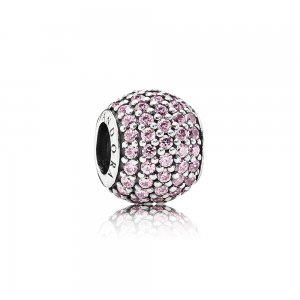 Charm PANDORA de Prata Pavê Rosa Claro - 791051PCZ