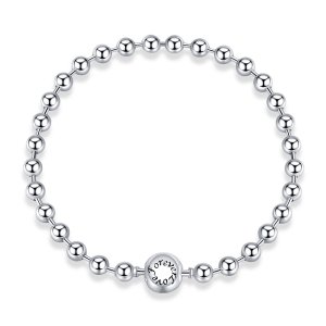 Pulseira Contas de Prata estilo Pandora - SCB208 Pulseira Contas de Prata estilo Pandora - SCB208