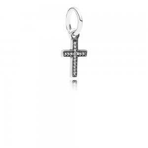Charm PANDORA de Prata Pendente Brilhante Crucifixo - 791310CZ Charm PANDORA de Prata Pendente Brilhante Crucifixo - 791310CZ