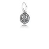 Charm PANDORA de Prata Pendente Brilhante Paz & Amor - 791308CZ Charm PANDORA de Prata Pendente Brilhante Paz & Amor - 791308CZ