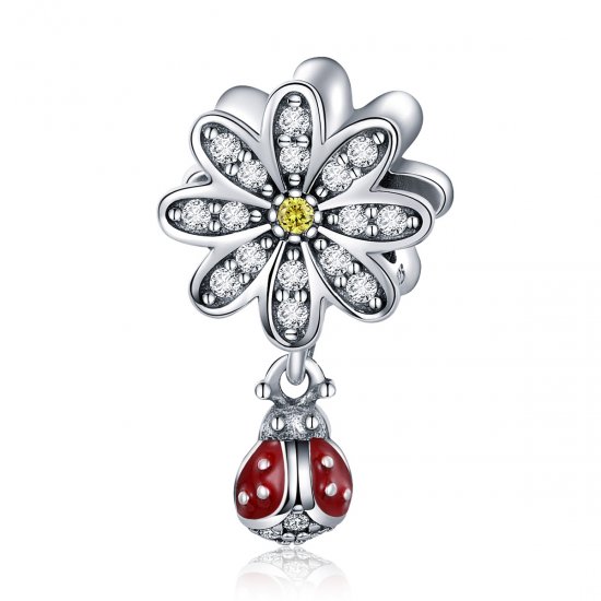 Charm A história da joaninha estilo Pandora - SCC727  Clique na imagem para fechar